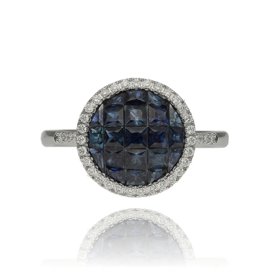 Fehér arany gyűrű 56-os méret (B41365_3I)